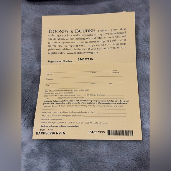 Dooney & Bourke Penn State Nittany Lions Navy Crossbody Bag with Dust Bag NEW - Picture 5 of 15